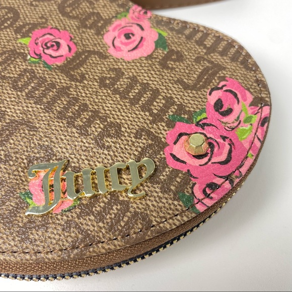 Juicy Couture Heart Shaped Wallet Wristlet Coin Pouch - Picture 8 of 8